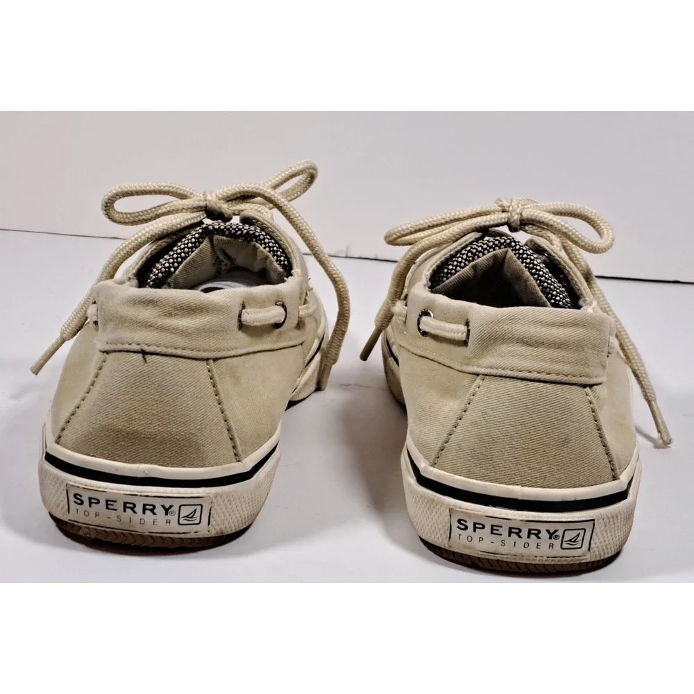Sperry Top‎ Siders Men's Halyard 2-Eye Boat Shoes Tan Beige Size 8M